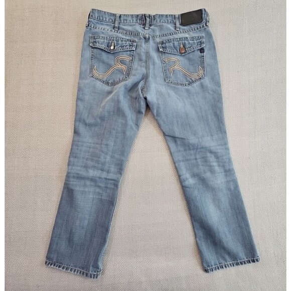 Rock & Republic Jeans Men's Size 36x30 Neil Cut Denim Blue Flap Pockets EUC - Picture 2 of 16